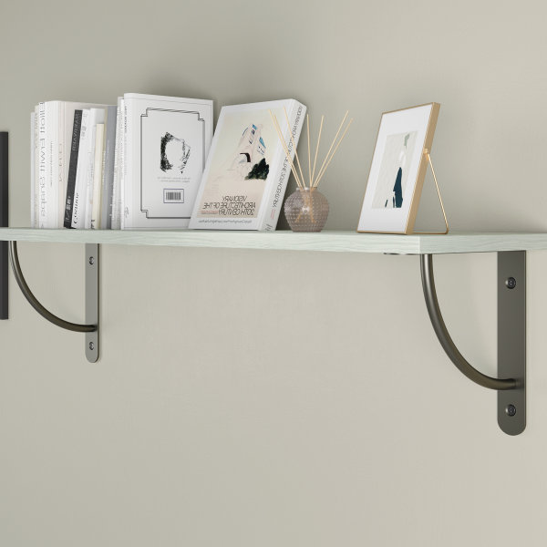 Schwerlast-Regalkonsole Nickel matt Regalwinkel massiv Stahl Garderobenkonsole Regalstütze