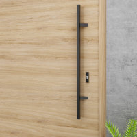 Eckiger Stoßgriff Schwarz RAL9005 Haustürgriff...