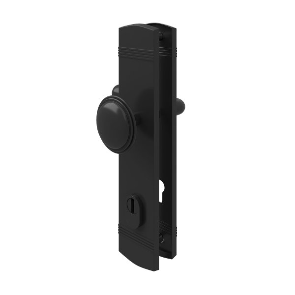 Schwarz matter Türbeschlag Kernziehschutz Hochwertig Sicherheitsbeschlag Knopf / Drücker DIN 8/72