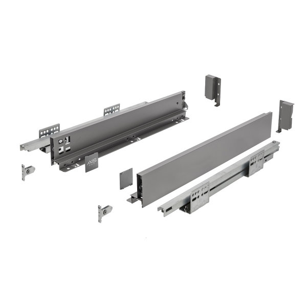 Schubladensystem 40kg Traglast Vollauszug Schubkastensystem Push to Open Schubladen-Set 450mm 69mm