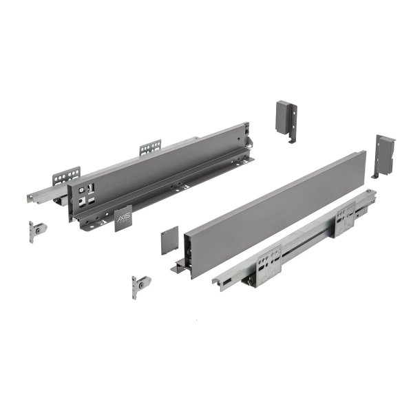 Schubladensystem 40kg Traglast Vollauszug Schubkastensystem Push to Open Schubladen-Set 500mm 69mm