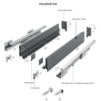 Schubladensystem 40kg Traglast Vollauszug...