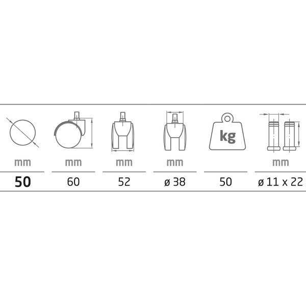 Möbelrollen klein Bürostuhl Rollen Möbel Transportrolle Stuhlrollen Pu Ersatzrollen Hartbodenrollen Ø50mm Mit Bremse 5er Pack