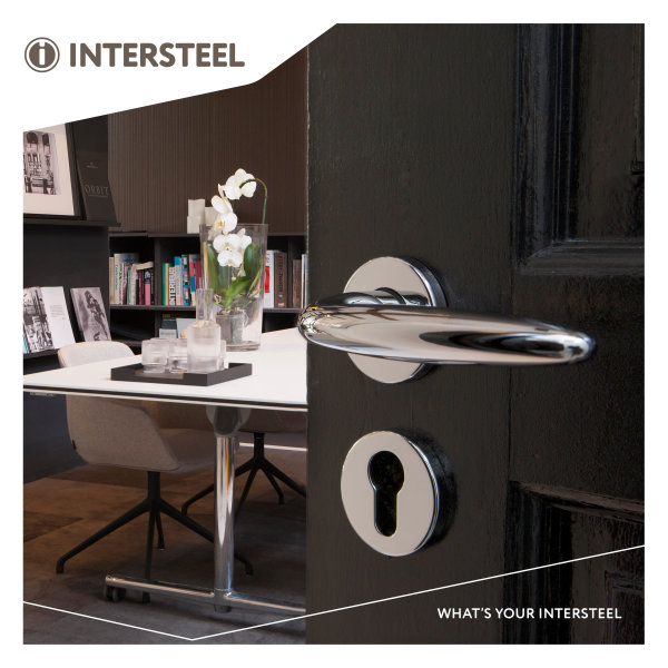 Intersteel Türdrücker Sigaar auf Rosette ø49x7 mm Chrom