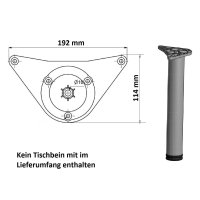 Tischbeinzubeh&ouml;r Montageplatte Tischbein-Befestigungsplatte M&ouml;belbeinplatte Zamak