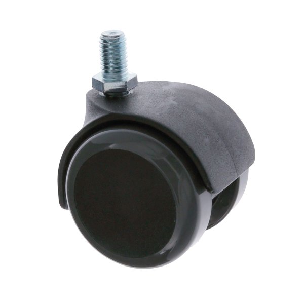 Möbelrollen Polyurethanrolle 50mm Rollen 8mm-10mm Gewinde Möbelräder Lenkrolle Bürostuhlrolle 10mm Ohne Bremse Stück