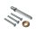 Knopf/Dr&uuml;cker Sicherheitsbeschlag-Befestigungsset 8mm Rollenwechselstift Vierkantstift 37-43mm
