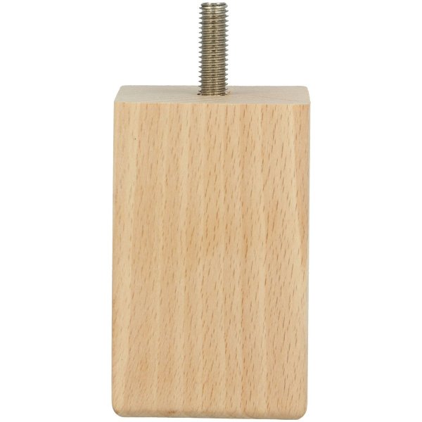 Hochwertiger Buchenholz Möbelfuß 50x50mm Möbelbein Vollholz Sofafuß Tischfuß Möbelstütze 80mm