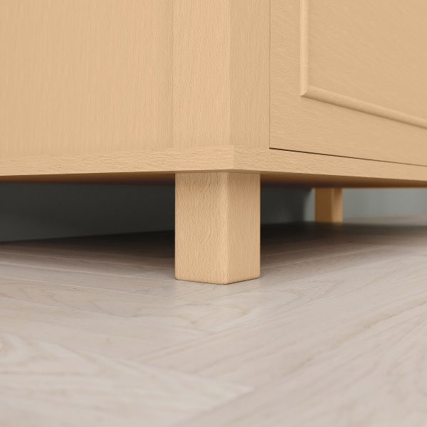 Hochwertiger Buchenholz Möbelfuß 50x50mm Möbelbein Vollholz Sofafuß Tischfuß Möbelstütze 80mm
