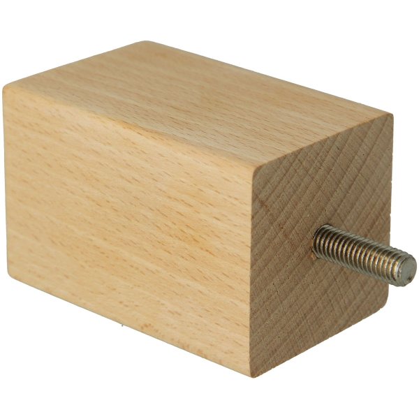 Hochwertiger Buchenholz Möbelfuß 50x50mm Möbelbein Vollholz Sofafuß Tischfuß Möbelstütze 80mm