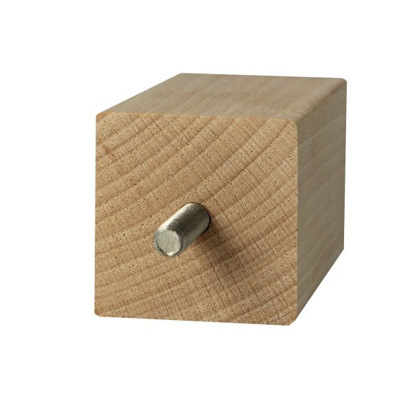 Hochwertiger Buchenholz Möbelfuß 50x50mm Möbelbein Vollholz Sofafuß Tischfuß Möbelstütze 80mm