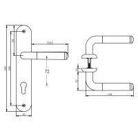 Intersteel Türdrücker Agatha auf Schild...