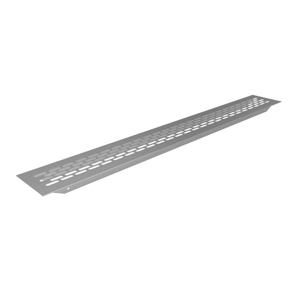 Belüftungsgitter vers. Farben Aluminium Lüftungsgitter 60x484mm Stegblech Lüftungsblech Edelstahl-Optik