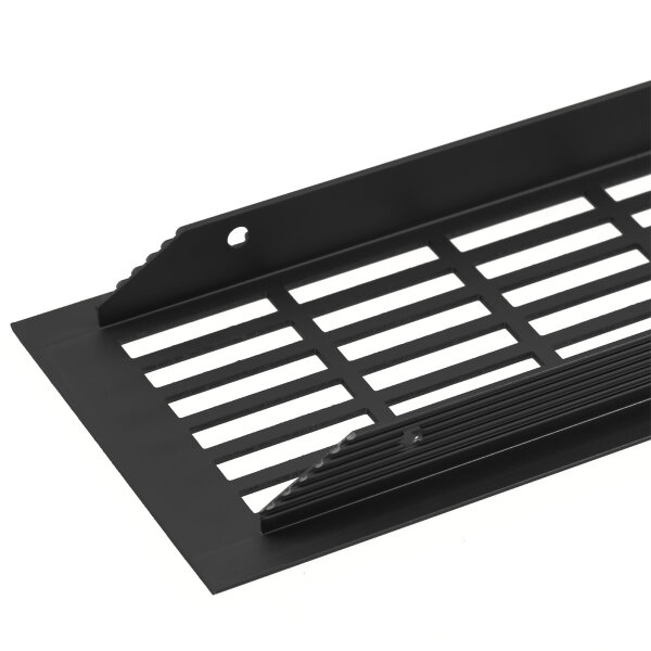 Aluminium Lüftungsgitter 480x80mm gerade Lochung Stegblech div. Farben Lüftungsblech Schwarz eloxiert