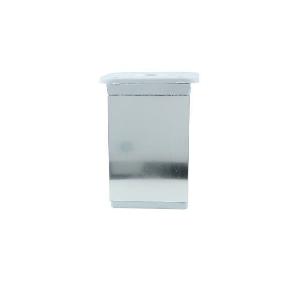 Möbelfuß Ersatz Fuß Möbelstütze Schrankfüße Höhenverstellbar Aluminium Chrom glänzend 65mm grau
