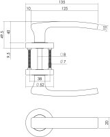 Intersteel Türdrücker Blok auf Rosette...
