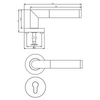Intersteel Türdrücker Bastian auf Rosette...