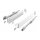 Stahl Schubladen-Set Weiß Schubkastensystem Soft Close Unterflurführungen Vollauszug 550mm 86mm