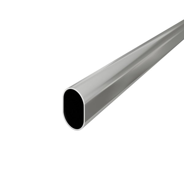 Garderobenstange Kleiderschrankstange verchromt 30x15mm Ovalstange Kleiderstange 1,15 Meter