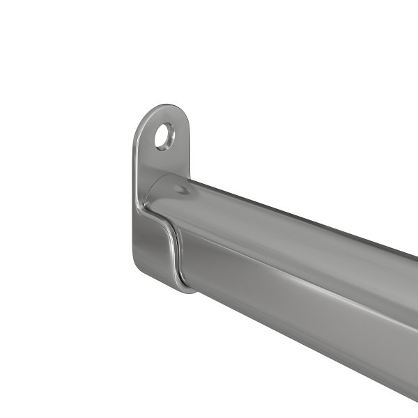 Garderobenstange Kleiderschrankstange verchromt 30x15mm Ovalstange Kleiderstangenhalter 1,15 Meter