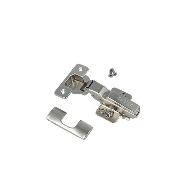 Hydraulikscharnier Ø 35mm Topfband Topfscharnier geräuschlos Soft Close Clip-On Möbelscharnier vernickelt Mittelanschlag