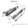 Glaszargen Schubladensystem Schubladen-Set Anthrazit Soft Close Schubladenauszug Vollauszug 550mm 168mm