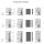 Glaszargen Schubladensystem Schubladen-Set Anthrazit Soft Close Schubladenauszug Vollauszug 550mm 168mm