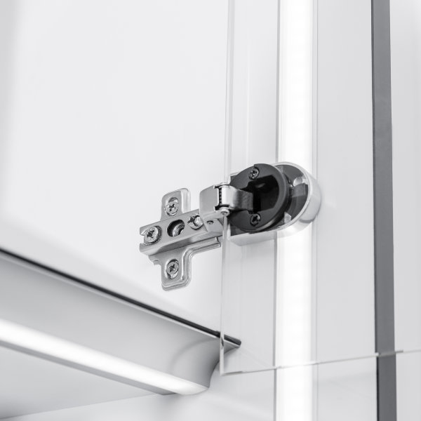 Vitrinenscharnier Ø 26mm Glastürscharnier Topfband Set Chrom glänzend Schrankscharnier