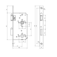 Stulp kantig 235x20mm Türschloss...