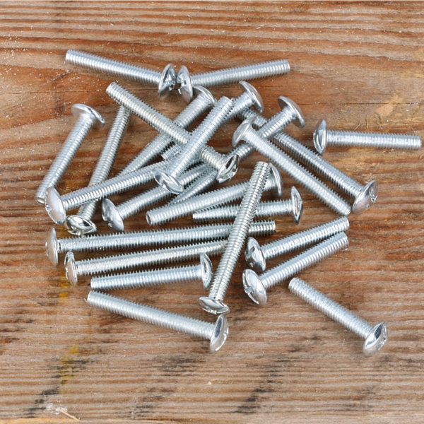 Kreuzschlitz-Schraube Vollgewinde Möbelschraube Griffschraube Stahl Montageschraube M4x30mm 10 St.