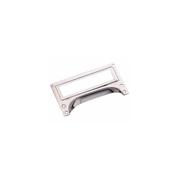 Intersteel Griff mit Etikettenrahmen 73 mm Nickel