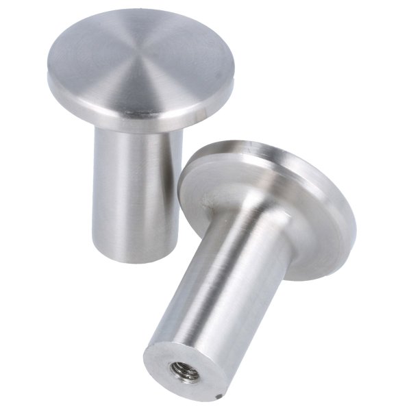 Möbelknopf Schubladenknopf Sockelknopf Türknopf Edelstahl Schrankknopf Kommodenknopf 32mm
