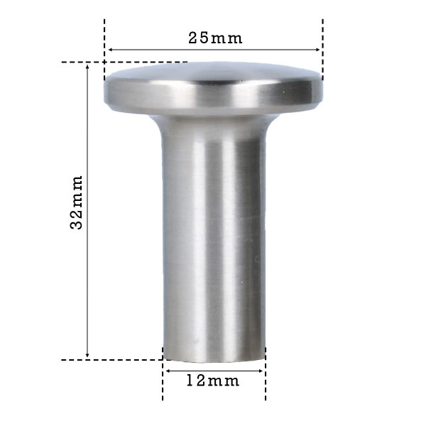 Möbelknopf Schubladenknopf Sockelknopf Türknopf Edelstahl Schrankknopf Kommodenknopf 32mm