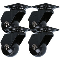Hartbodenrolle 4er Set Möbelrolle Schwarz...