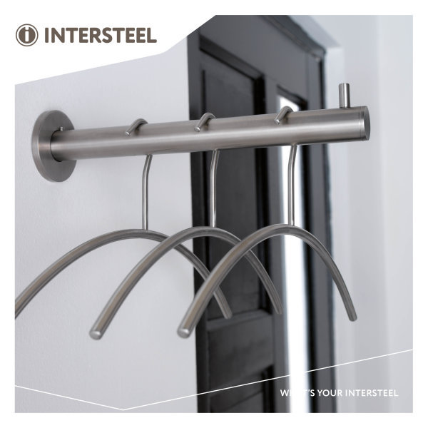 Intersteel Garderobenstange Edelstahl gebürstet