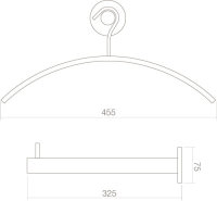 Intersteel Garderobenstange Edelstahl gebürstet
