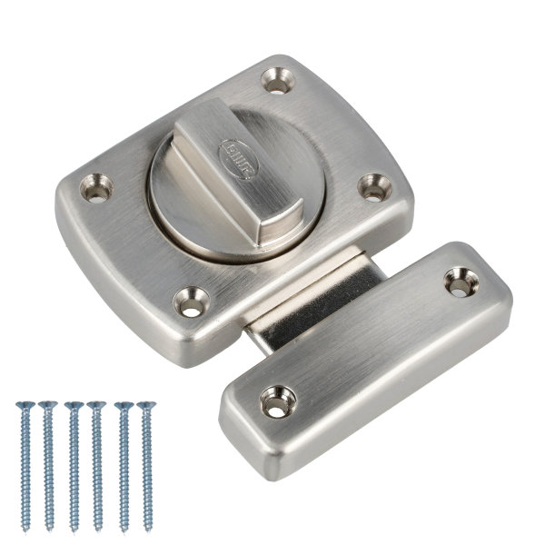 WC Toilette Schloss Türriegel Barrel Bolt Türschloss drehbar Edelstahl und Chrom