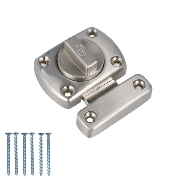WC Toilette Schloss Türriegel Barrel Bolt Türschloss drehbar Edelstahl und Chrom