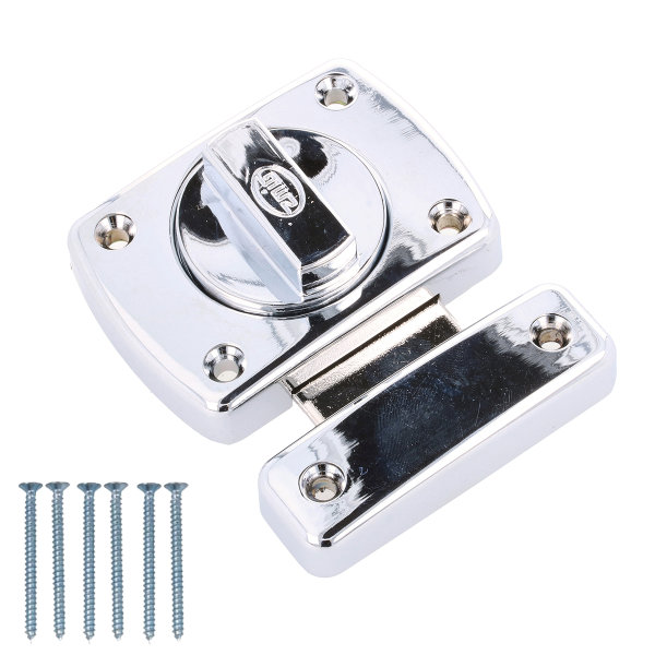 WC Toilette Schloss Türriegel Barrel Bolt Türschloss drehbar Edelstahl und Chrom