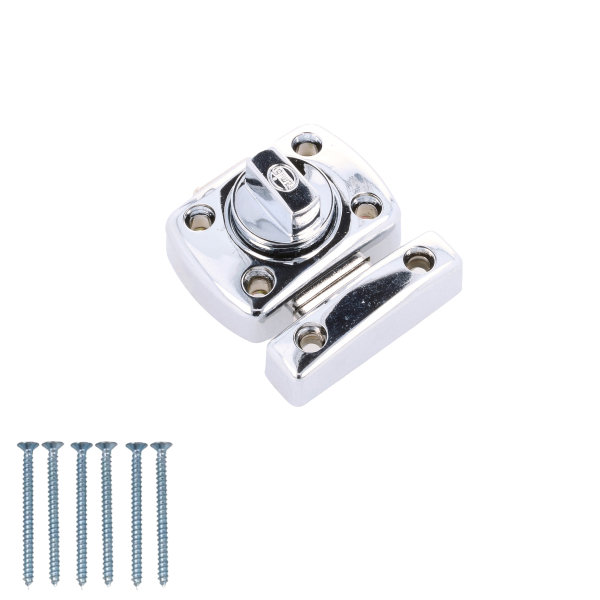 WC Toilette Schloss Türriegel Barrel Bolt Türschloss drehbar Edelstahl und Chrom