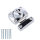 WC Toilette Schloss Türriegel Barrel Bolt Türschloss drehbar Edelstahl und Chrom