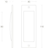 Intersteel Griffmuschel 120x40 mm Messing lackiert