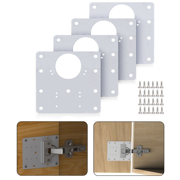 Scharnier Reparaturplatte Möbelverbinder Topfbandplatte Schrank Reparaturblech Edelstahl