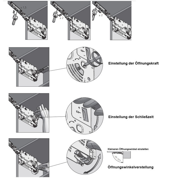 Soft Close Klappenbeschlag 1 Set Klappenlift Frontliftbeschlag Slow Motion Hochklappenbeschlag Weiß 1100-2250