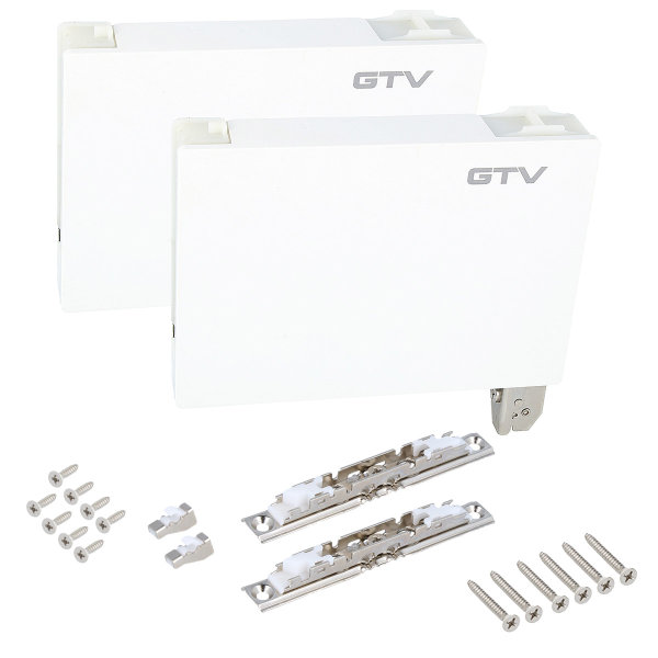 Soft Close Klappenbeschlag 1 Set Klappenlift Frontliftbeschlag Slow Motion Hochklappenbeschlag Weiß 2000-4050