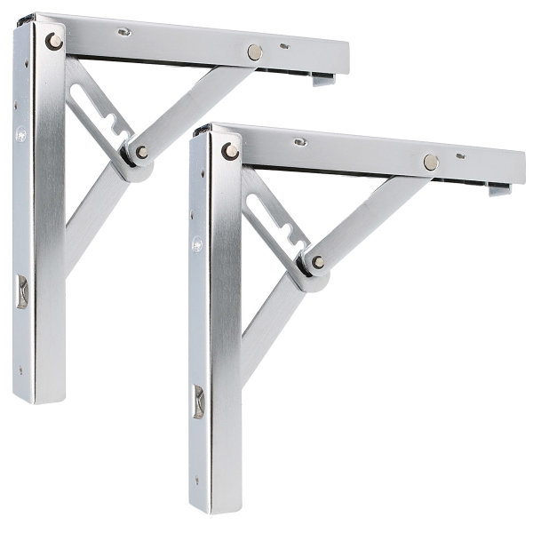 Regalhalter 3-stufig verstellbar 1 Paar Klappkonsolen Stahl Schwerlast Klappwinkel