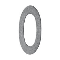 Intersteel Hausnummer 0 150mm edelstahl vibriert