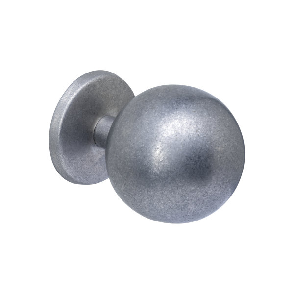 Intersteel Haustürknopf kugel ø75mm auf Hinterplatte ø66mm einseitiger Befestigung edelstahl vibriert