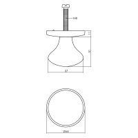 Intersteel Haustürknopf paddenstoel ø58mm auf...
