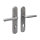 Intersteel SKG3 Sicherheitsbeschlag oval 250x50mm beidseitig Drücker Luzern mit Federmechanismus Profilzylinder Lochung 92mm mit Kernziehschutz edelstahl vibriert
